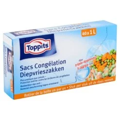 Toppits Diepvrieszakjes 1 Liter 40 Stuks